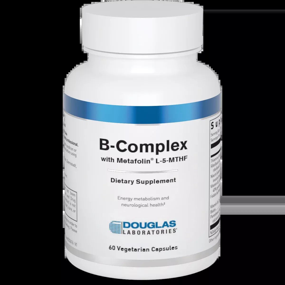 B-Complex with Metafolin and L-5-MTHF (60 Capsules)