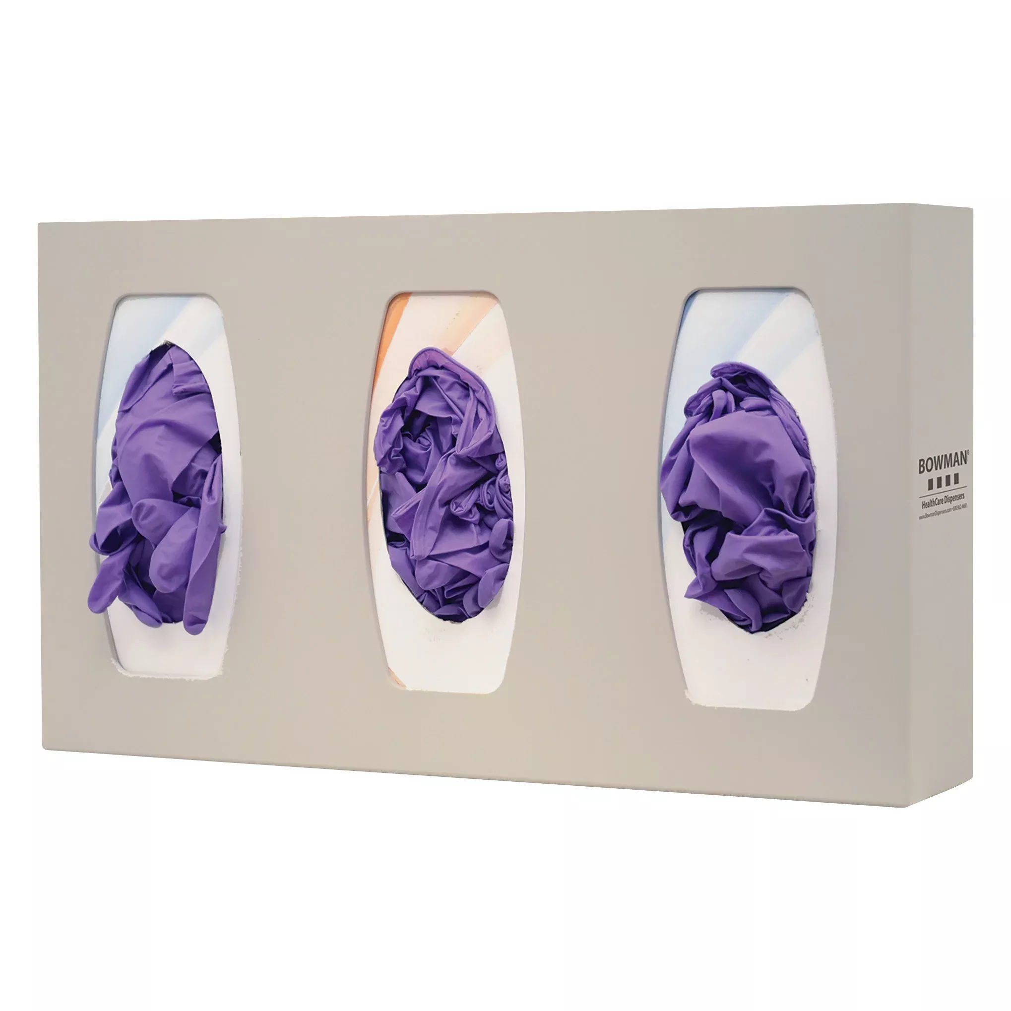 Bowman Triple Glove Box Dispenser with Dividers