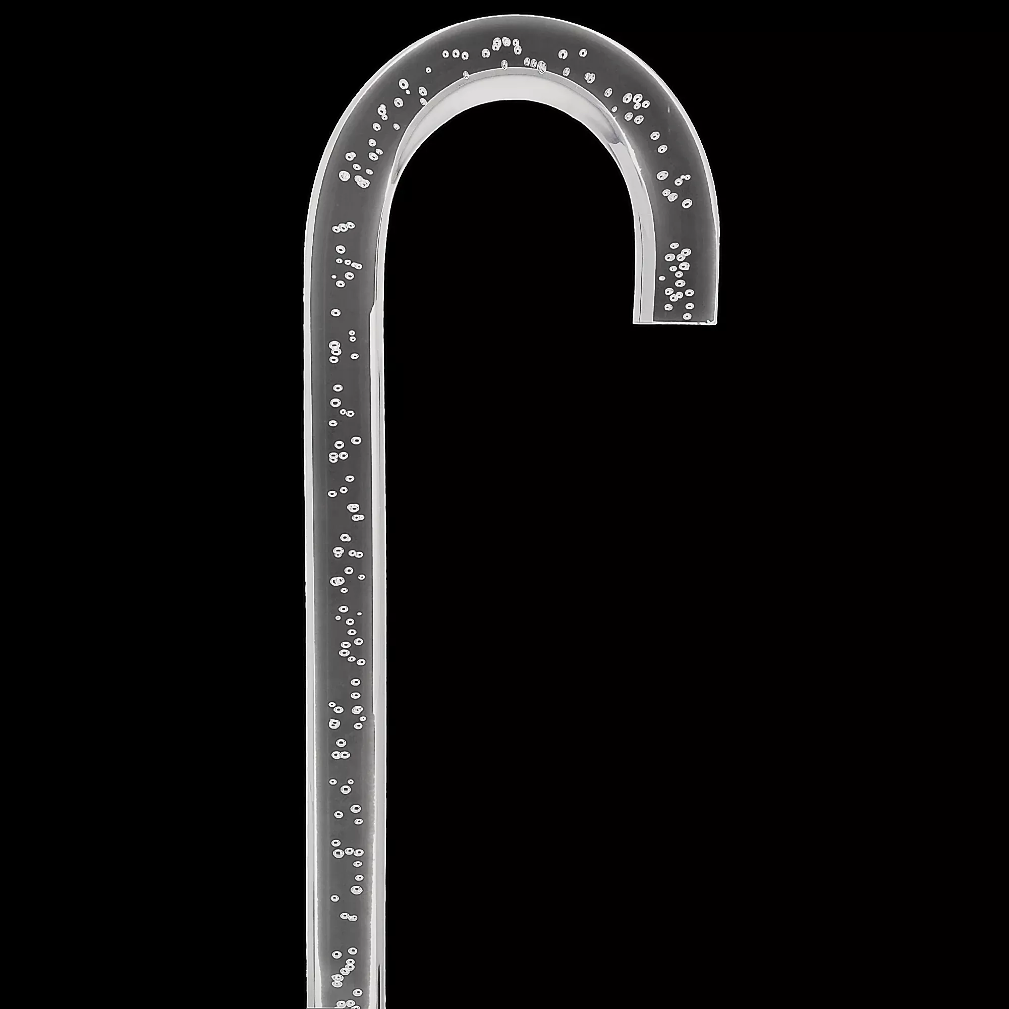 "Bubbles In Ice" - Exquisite Bubblé Elegance: A Translucent Crystal Shaft With Captivating Bubbles