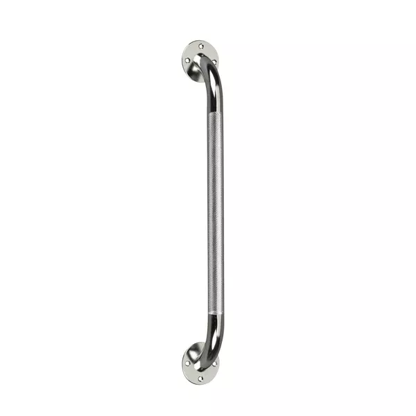 Chrome Knurled Grab Bar, 18" - RTL12118