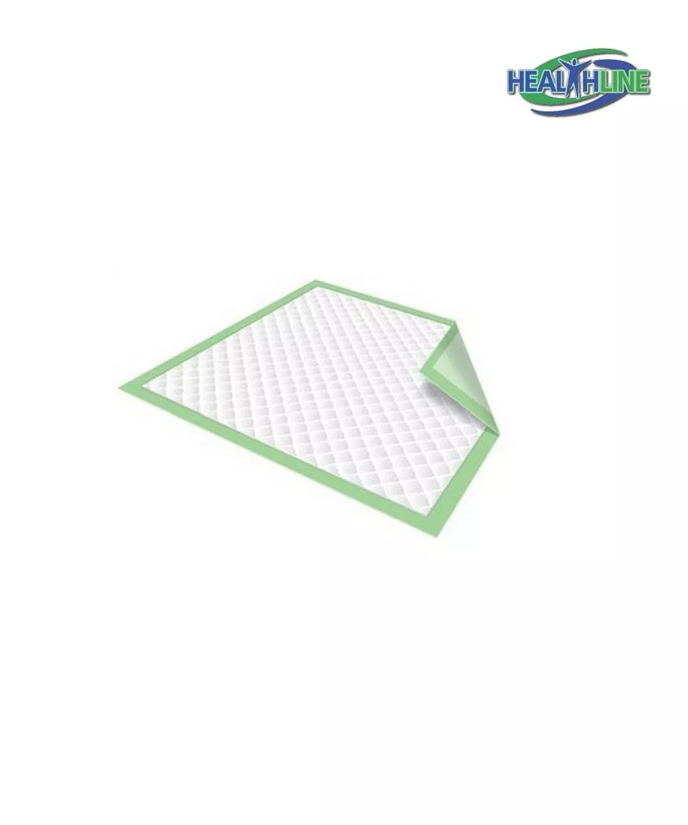 Chux Disposable Underpads by Healthline, Disposable Waterproof Absorbent Incontinence Bed Pads for Adults, Elderly, Pets, Medical Chucks Pads & Mattress Protector, 23X36, 150/Case, Green
