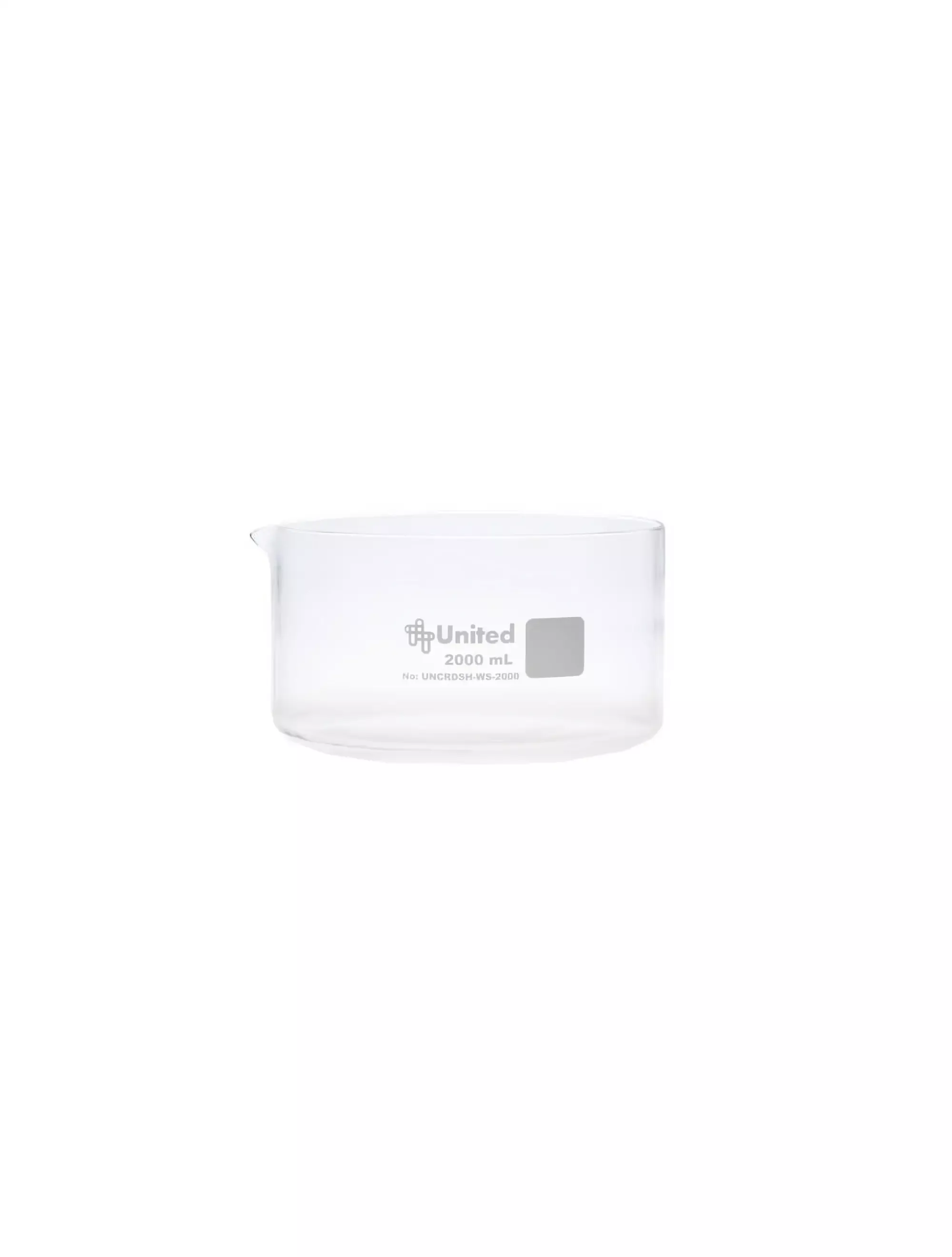 Crystallizing Dish With Spout, Flat Bottom, Borosilicate Glass