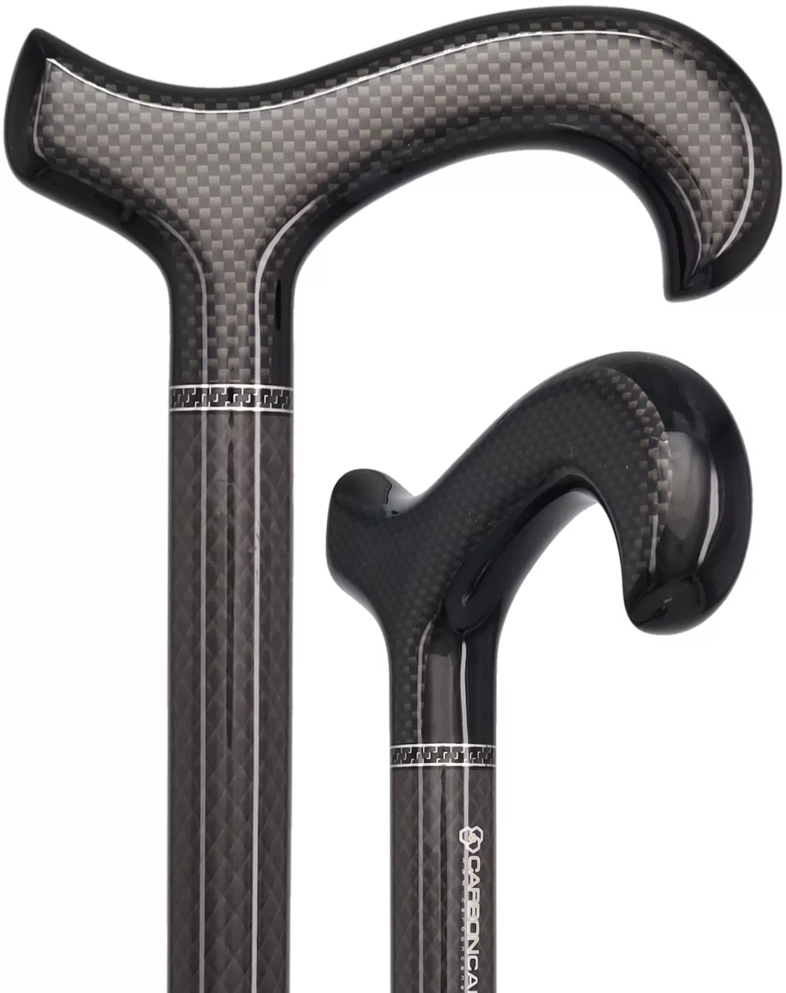 Extra Tall Black Carbon Fiber Derby Cane - Triple Wound