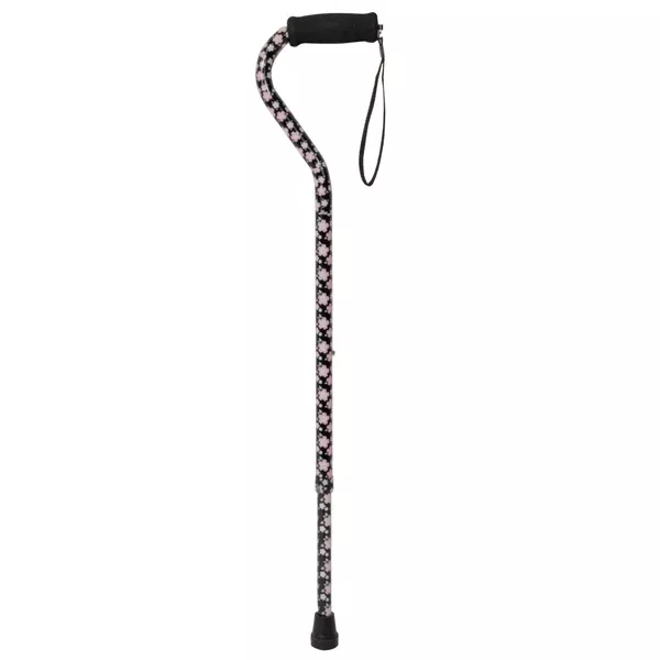 Foam Grip Offset Handle Walking Cane - RTL10303PF