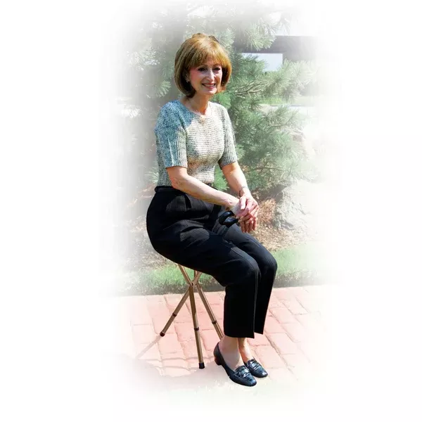 Folding Lightweight Cane Seat - RTL10365-ADJ