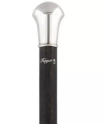 French Silver Knob Walking Stick: Stamina Wood Shaft