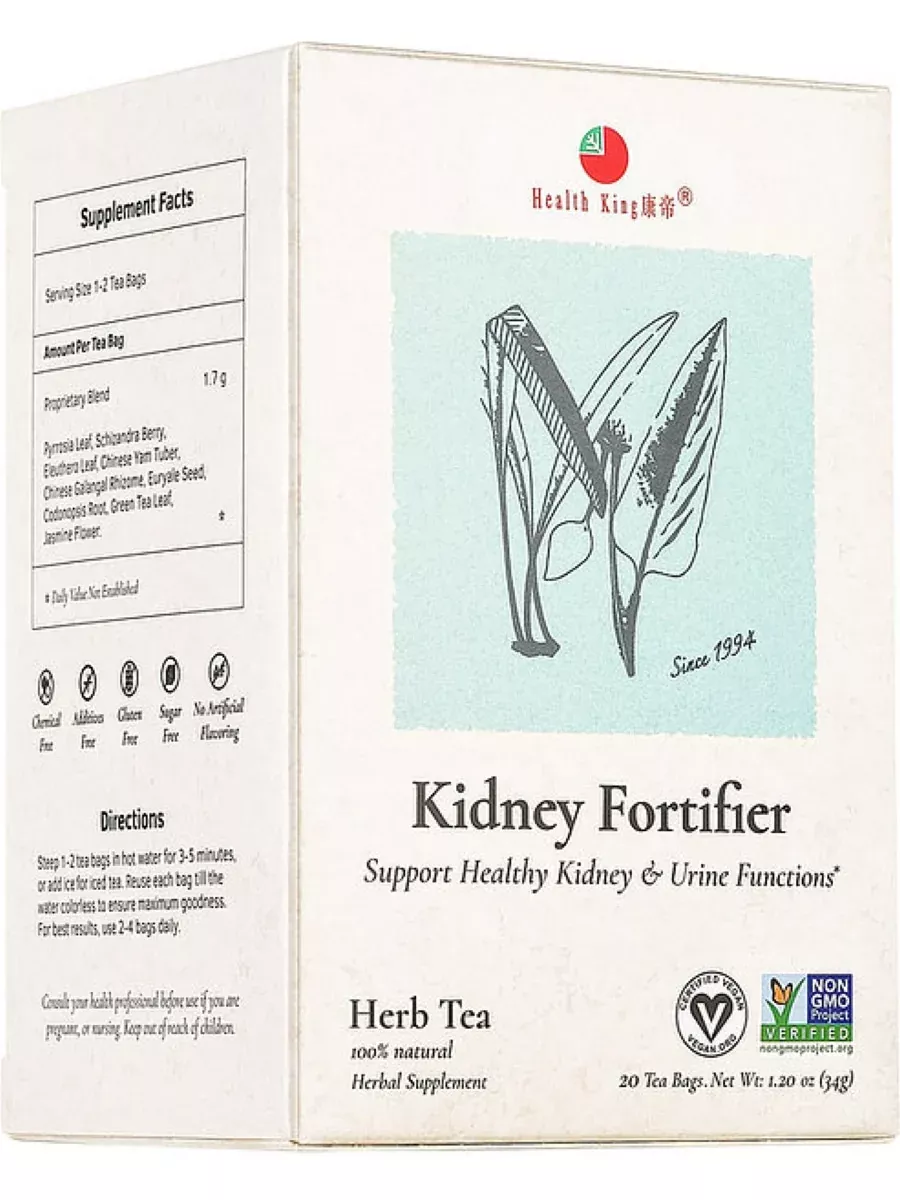 Health King, Kidney Fortifier Tea, 20 tea bags