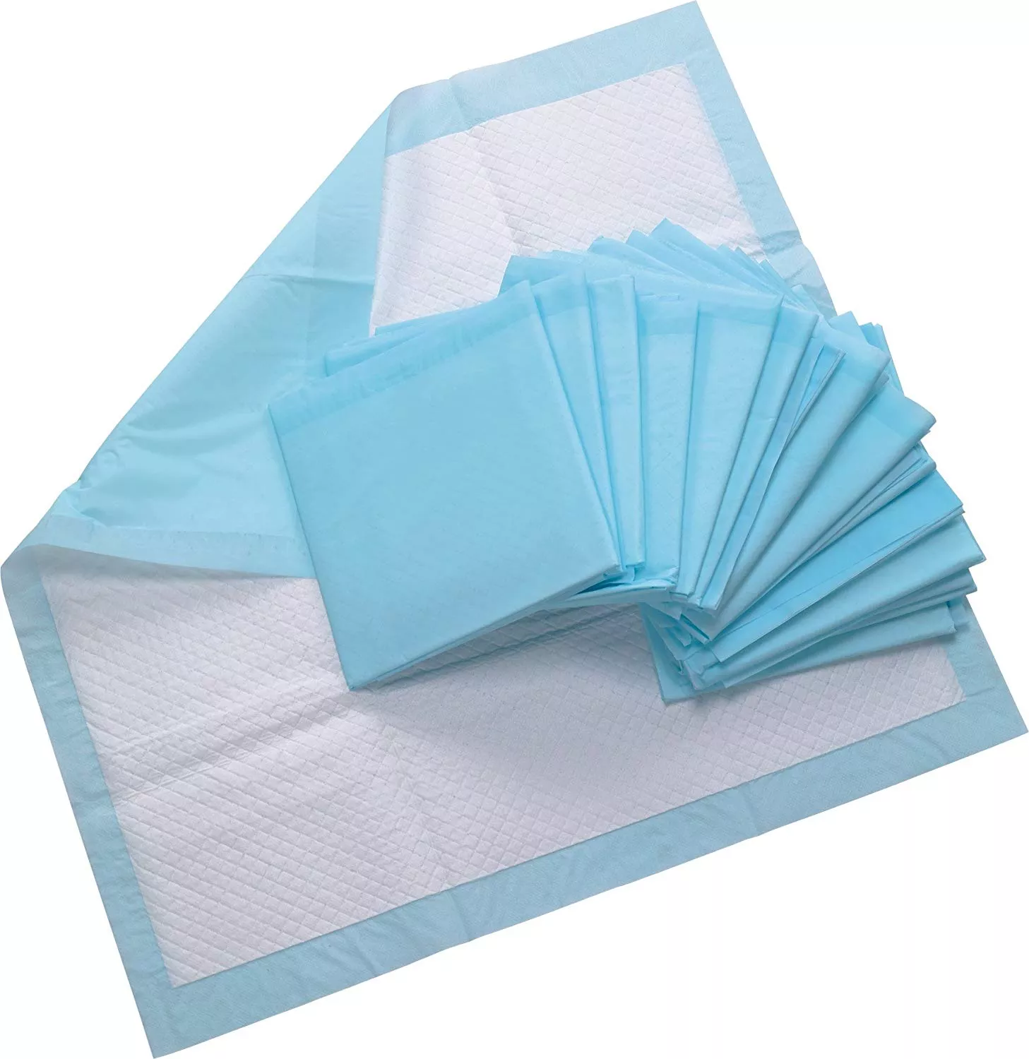 Healthline Blue Chucks Pads, Chux Disposable Bed Pads 23×36, Waterproof Absorbent Mattress Protector Incontinence Assurance Underpads for Adults, Elderly, Children, Babies, Pets, Count (100/Pack)
