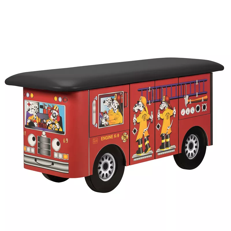 K-9 Firehouse Flat Pediatric Treatment Table w/ 4 Doors & 2 Adjustable Shelves