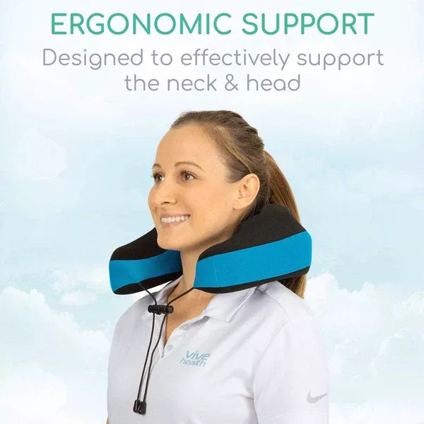 Memory Foam Neck Pillow - CSH1068BLU