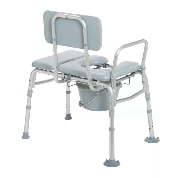 Padded Seat Transfer Bench with Commode Opening - 12005KDC-1