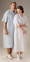 Patient Gown, Demure Print