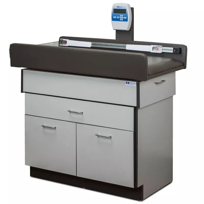 Pediatric Digital Scale Treatment Table w/ 2 Doors & Drawer Storage