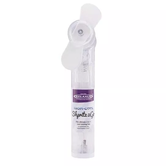 Relaxus Tropi-Cool Shpritz 2 Go 2-IN-1 Personal Fan (Assorted Colours)