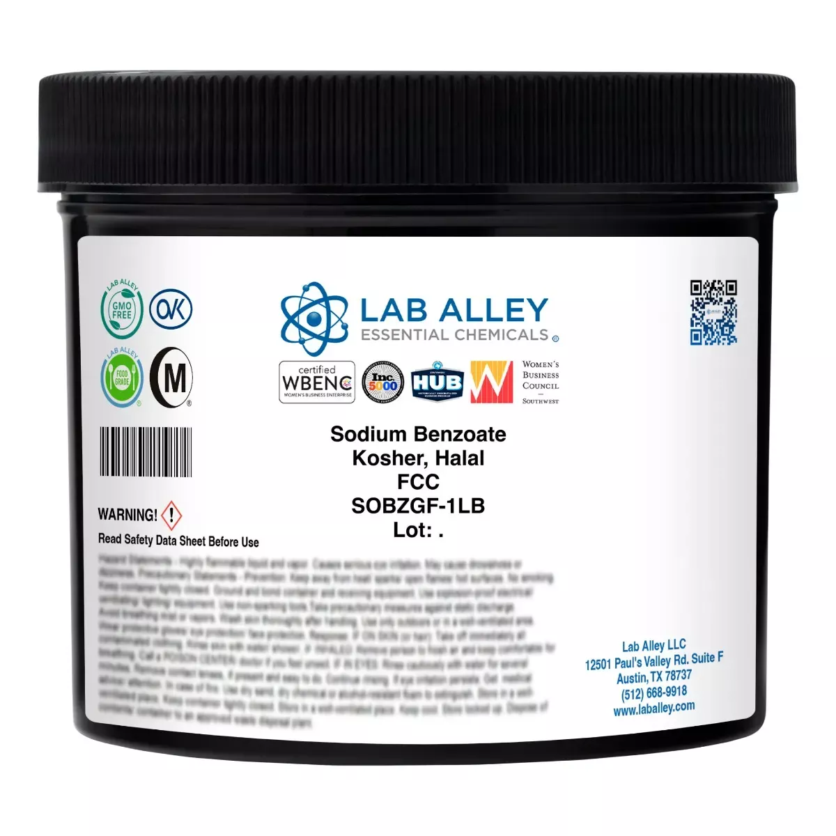 Sodium Benzoate, Food Grade, Kosher, Halal