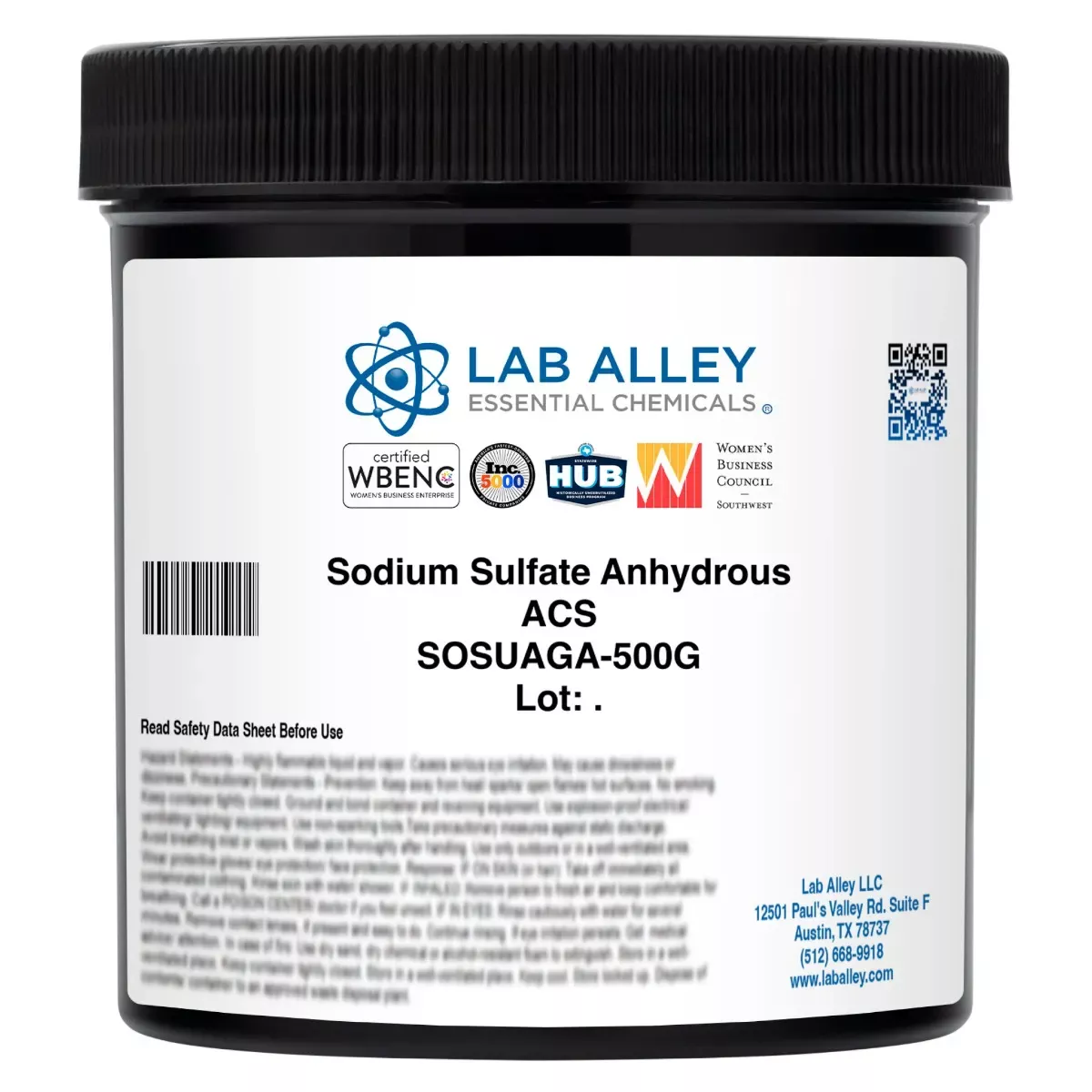 Sodium Sulfate Anhydrous, ACS Grade