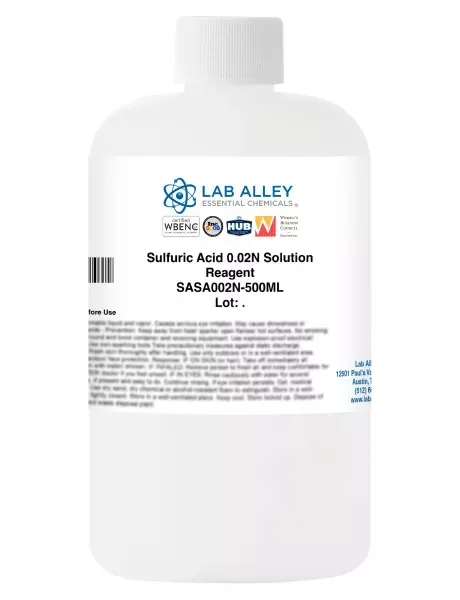 Sulfuric Acid 0.02N Solution, Reagent Grade