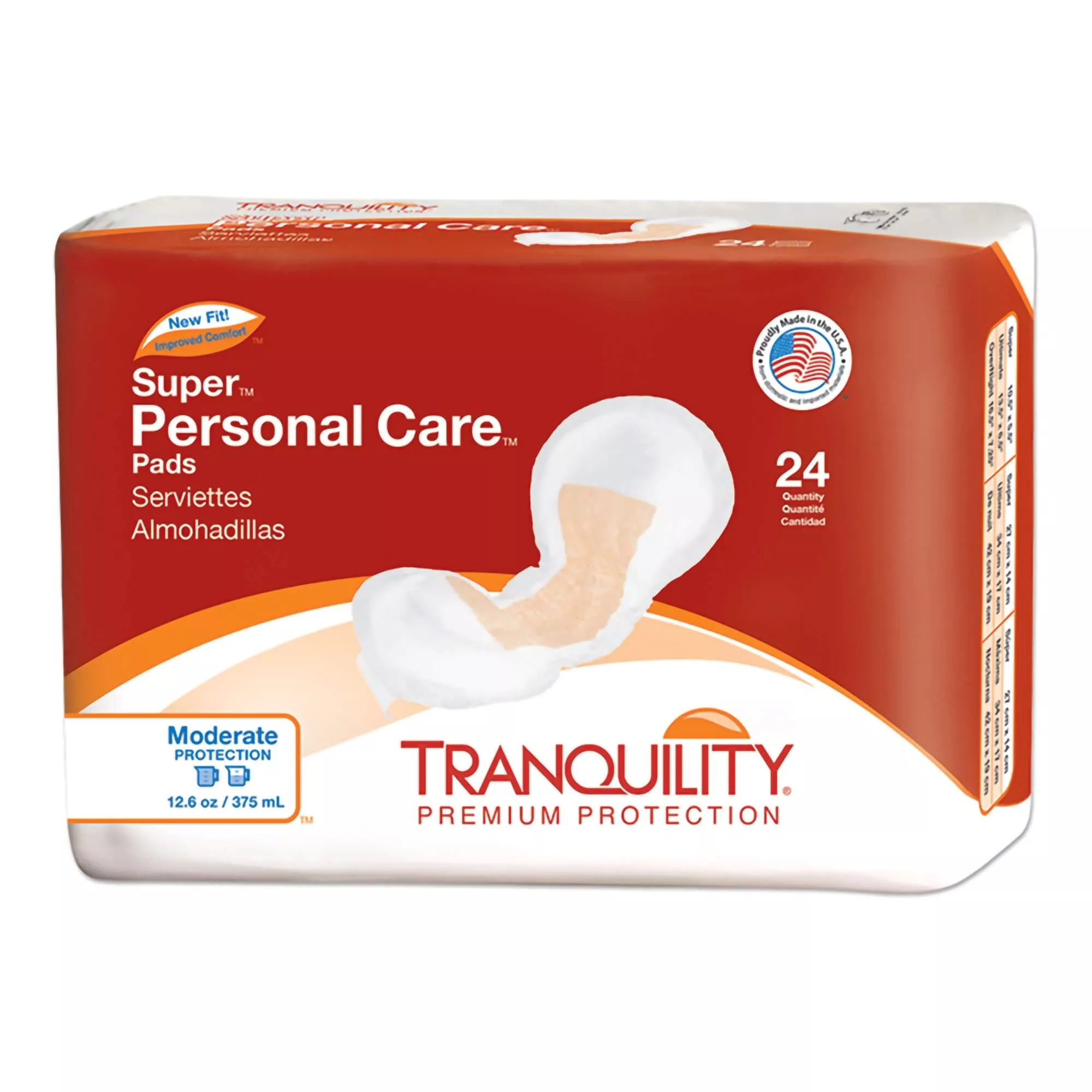 Tranquility Personal Care Pads, Light Absorbency – 5-1/2 x 10-1/2 Inch (Case of 96)
