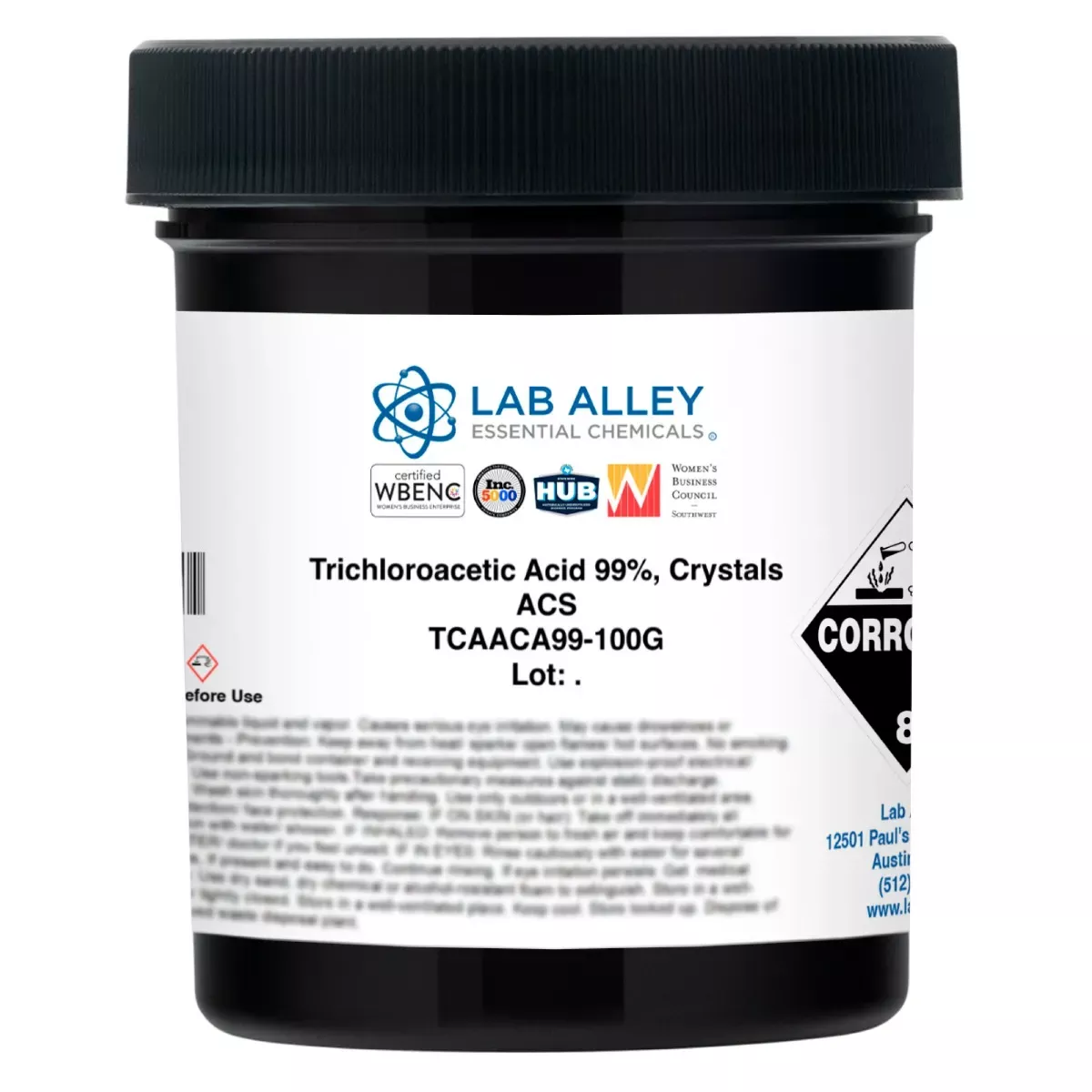 Trichloroacetic Acid 99%, Crystals, ACS Grade