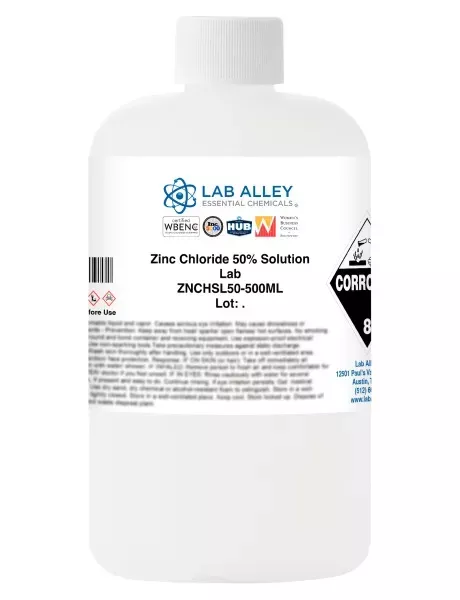 Zinc Chloride, 50% Solution, Lab Grade