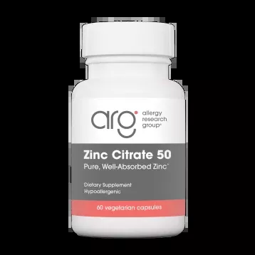 Zinc Citrate 50 mg 60 caps by Allergy Research Group