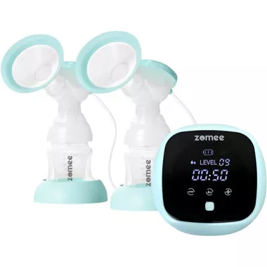 Zomee Z1 Double Electric Breast Pump – Portable, Rechargeable, 9 Suction Levels
