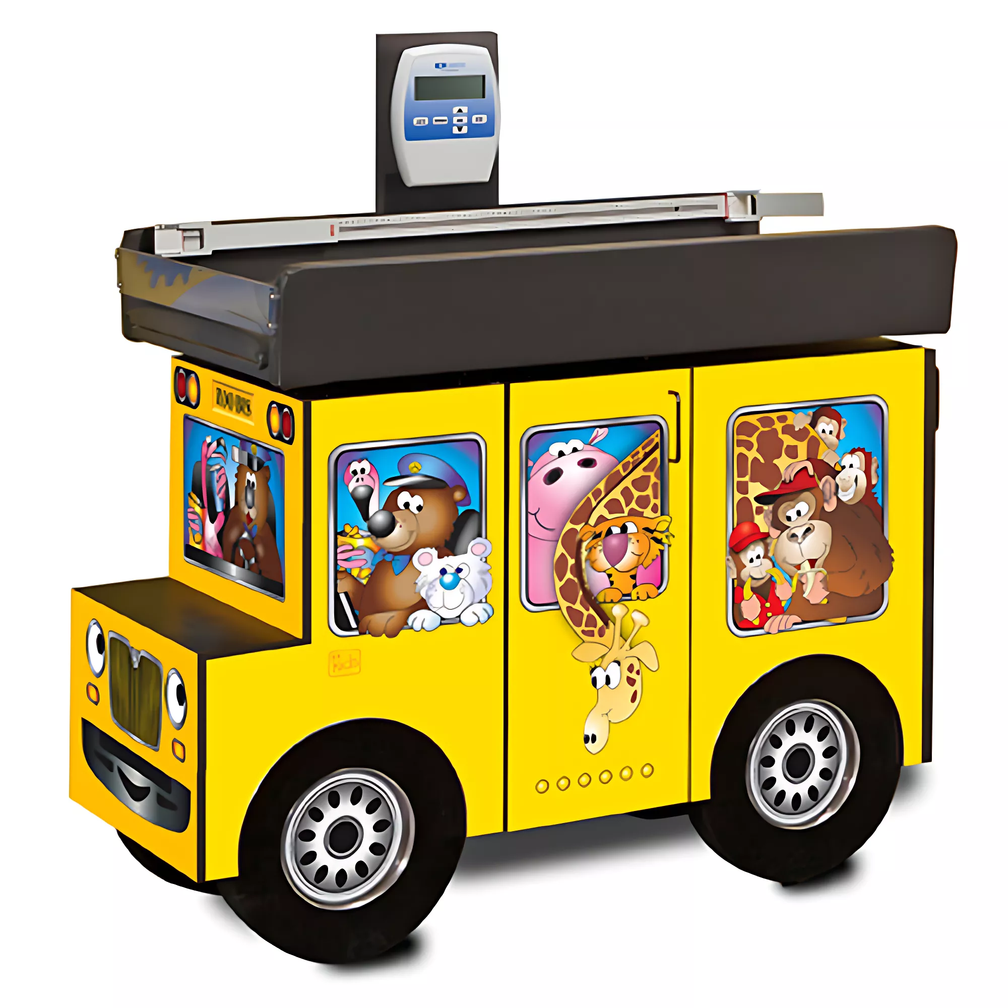 Zoo Friends Bus Pediatric Digital Scale Treatment Table w/2 Door Storage